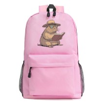 Рюкзак Капибара с книжкой (Capybara) розовый №3