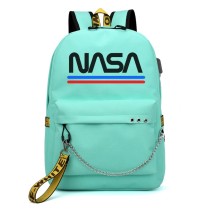 Рюкзак Наса (NASA) бирюзовый с цепью №4