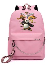 Рюкзак Неистовая Пятёрка (Кунг-фу Панда) розовый с цепью №2