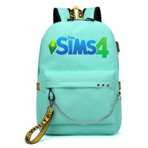 Рюкзак Симс (The Sims) бирюзовый с цепью №1