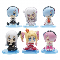 Набор фигурок из аниме Re: Zero – жизнь с нуля в другом мире 6 шт