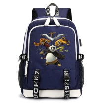 Рюкзак Неистовая Пятёрка (Кунг-фу Панда) синий с USB-портом №2