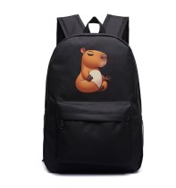 Рюкзак Капибара медитирует (Capybara) черный №4
