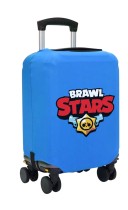 Чехол на чемодан S - Браво Старс (Brawl Stars) синий №1