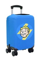 Чехол на чемодан S - Фоллаут (Fallout) синий №1