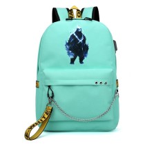 Рюкзак призрачный Медведь (Solo Leveling) бирюзовый с цепью №3