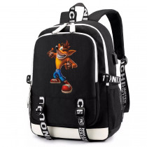 Рюкзак Крэш Бандикут (Crash Bandicoot) черный с USB-портом №7