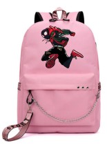 Рюкзак Человек Паук - Майлз Моралес (Miles Morales) розовый с цепью №1