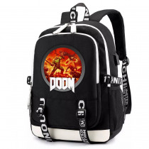 Рюкзак Дум (Doom) черный с USB-портом №1