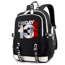 Рюкзак Пятница 13 (Friday The 13th) черный с USB-портом №2