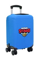 Чехол на чемодан L - Браво Старс (Brawl Stars) синий №1