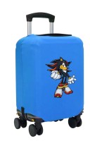 Чехол на чемодан L - Ёж Шэдоу (Sonic) синий №1