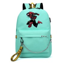 Рюкзак Человек Паук - Майлз Моралес (Miles Morales) бирюзовый с цепью №1