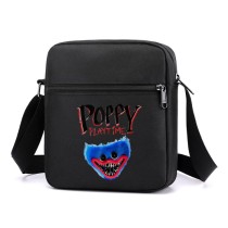 Сумка через плечо Хаги Ваги и Киси Миси (Poppy Playtime Logo) черная №3