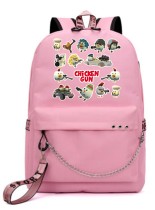 Рюкзак Чикен Ган (Chicken Gun) розовый с цепью №3