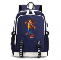 Рюкзак Крэш Бандикут (Crash Bandicoot) синий с USB-портом №7