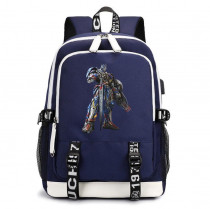 Рюкзак Оптимус Прайм (Трансформеры) синий с USB-портом №3