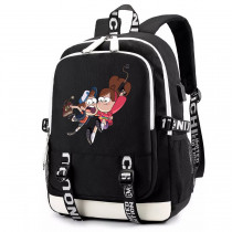 Рюкзак Диппер и Мэйбл черный с USB-портом №3