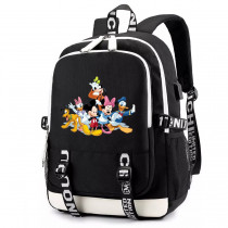 Рюкзак персонажи Микки Маус (Mickey Mouse) черный с USB-портом №3