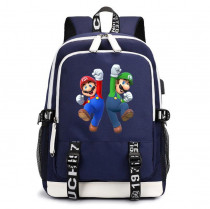 Рюкзак Супер Марио (Super Mario) синий с USB-портом №2
