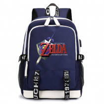Рюкзак Зельда (Legend of Zelda) синий с USB-портом №1