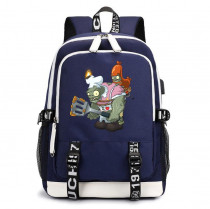 Рюкзак Растения против зомби (Plants vs Zombies) синий с USB-портом №5