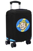 Чехол на чемодан M - Фоллаут (Fallout) черный №1