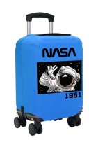 Чехол на чемодан S - Космос (NASA) синий №2