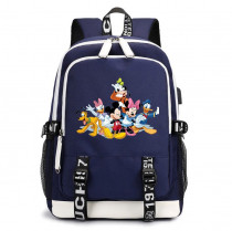Рюкзак персонажи Микки Маус (Mickey Mouse) синий с USB-портом №3