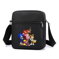 Сумка через плечо с персонажами Соник (Sonic) черная №1