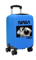Чехол на чемодан M - Космос (NASA) синий №2