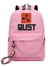 Рюкзак Раст (Rust) розовый с цепью №3