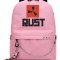 Рюкзак Раст (Rust) розовый с цепью №3