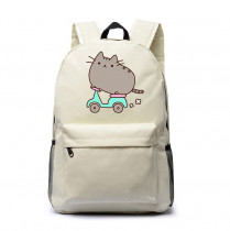 Рюкзак Кот Пушин на скутере белый №1