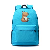 Рюкзак Капибара медитирует (Capybara) голубой №4