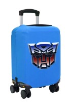 Чехол на чемодан S - Трансформеры (Transformers) синий №2
