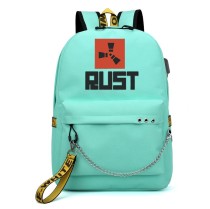 Рюкзак Раст (Rust) бирюзовый с цепью №3