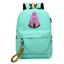 Рюкзак Незуко Камадо (Demon slayer) бирюзовый с цепью №7