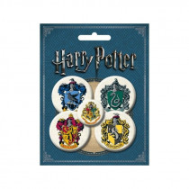 Значки Гарри Поттер - Факультеты (5 шт)