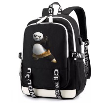 Рюкзак Кунг-фу панда По (Kung Fu Panda) черный с USB-портом №3