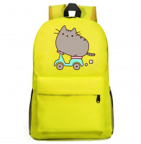 Рюкзак Кот Пушин на скутере желтый №1