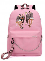 Рюкзак STRAY KIDS розовый с цепью №2