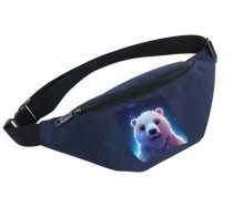 Поясная сумка с Медвежатами (Панда) синяя №3