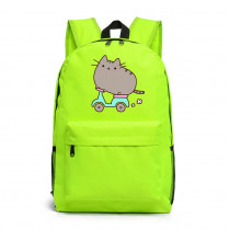 Рюкзак Кот Пушин на скутере зеленый №1