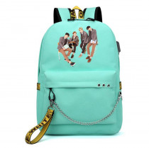 Рюкзак STRAY KIDS бирюзовый с цепью №2