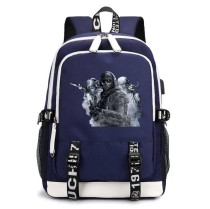 Рюкзак персонажи из игры Call of Duty синий с USB-портом №2