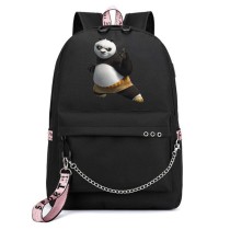 Рюкзак Кунг-фу панда По (Kung Fu Panda) черный с цепью №3