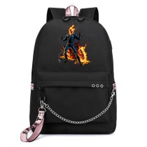 Рюкзак Призрачный гонщик (Ghost Rider) черный с цепью №2