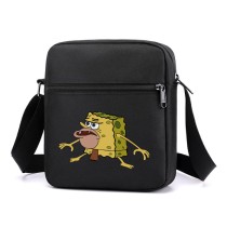 Сумка через плечо первобытный Губка Боб  (Sponge Bob) черная №3