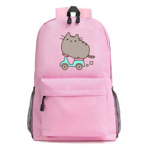 Рюкзак Кот Пушин на скутере розовый №1